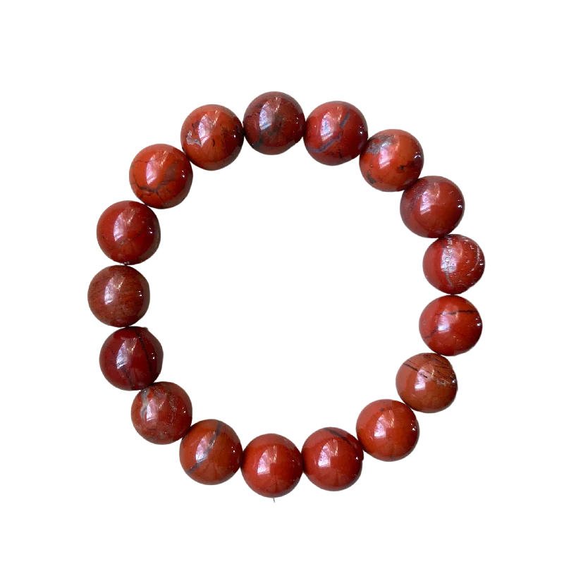 women’s handmade bracelets-Red Creek Jasper 10mm Bracelet