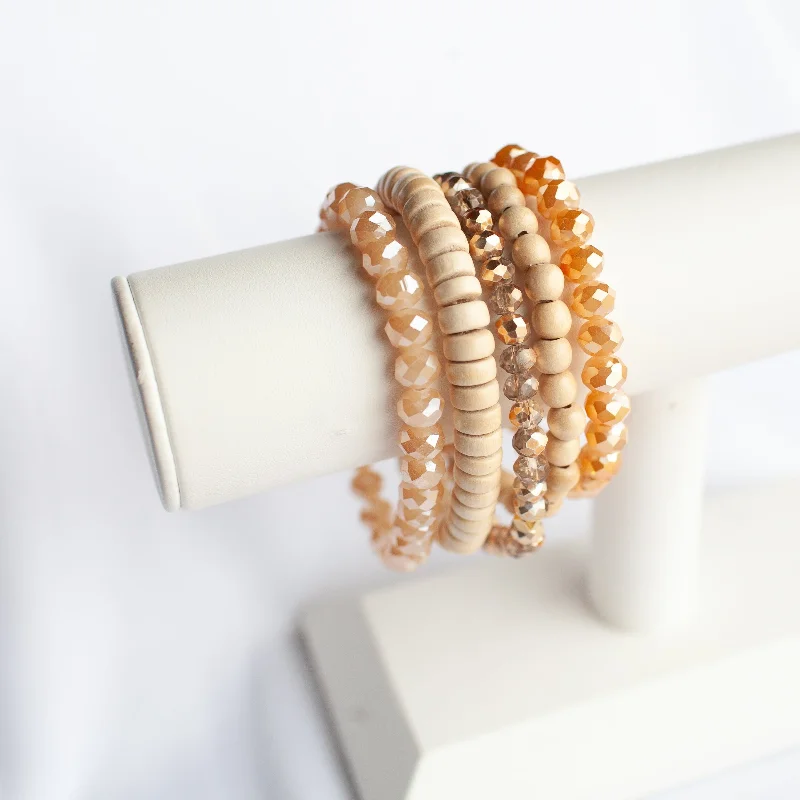 women’s fashion bangles-In the Nude Bracelet Stack