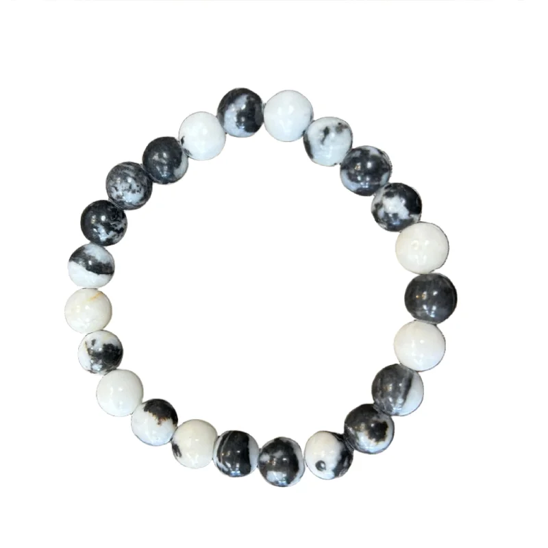 women’s elegant bracelets-Zebra Jasper 8mm Bracelet