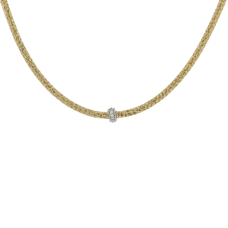 women’s layered diamond necklaces-Diamond Rope Chain Necklace