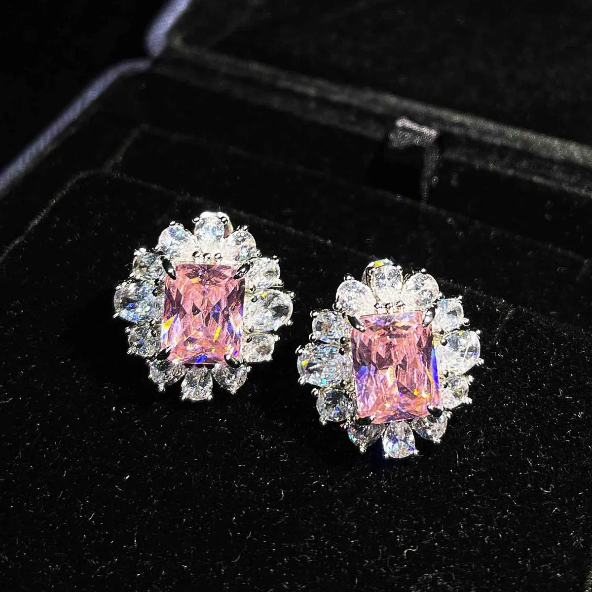 Pink Diamond Ear Studs [Price for One Pair]]